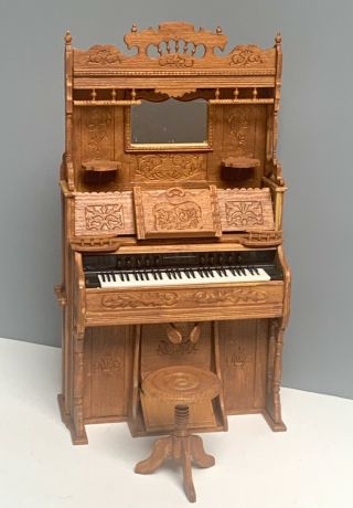1:12 Vintage Dollhouse Miniature Furniture Chrysnbon Parlor Pump Organ Usa Made