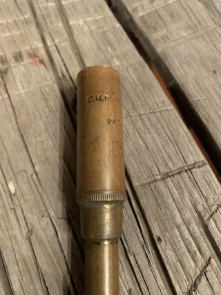 Antique Brass Shot Gun Cleaning Rod 1896 Pat June 23 D.  M Powers Gun Cleaner 3