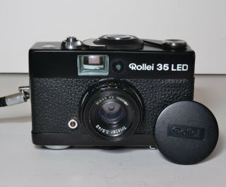 Rare Rollei 35 Led Mini 35mm Camera W.  Triotar 40 F3.  5 Lens - &