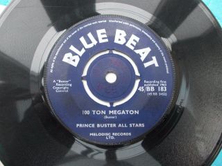 Prince Buster All Stars - 100 Ton Megaton 7  Rare Blue Beat 1963 Listen