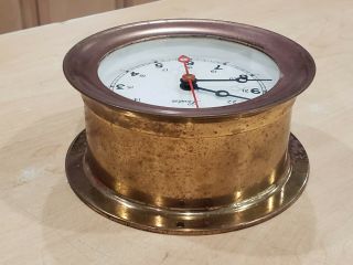 Chelsea Boston Quartz Brass Ship Clock Made in USA Not Running 3