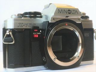 Rare Silver Body [near Mint] Minolta X - 700 Mps Slr 35mm Film Camera From Japan