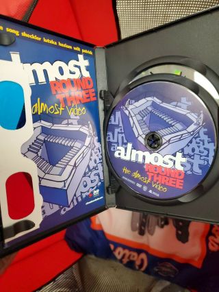 Almost Round Three: The Almost Video (2 DVD set) skateboarding w 3D Glasses RARE 2