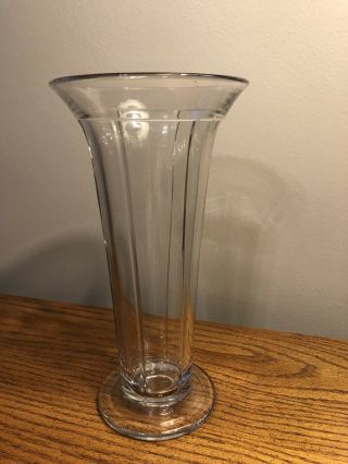 Antique 1920’s Heisey Glass 9.  5” Vase Embossed Marked Rare