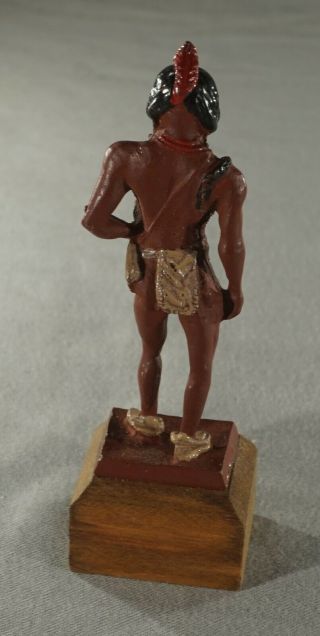 VINTAGE ANTIQUE LEAD TOY CIGAR STORE INDIAN 3 3/4 