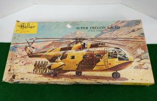 Heller Frelon S.  A.  321 Helicopter 1/35 Scale Model Kit 1970s Unbuilt Rare