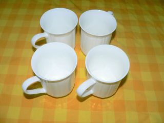 Mikasa Antique White 13 Oz Coffee Mugs - Set Of 4