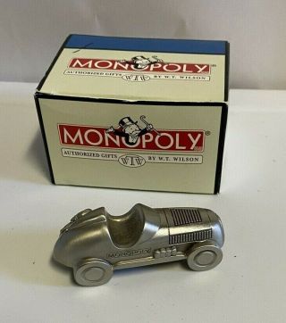 Rare Monopoly Lg 3.  5 " Pewter Car Rich Uncle Pennybags 1998 Hasbro Big Game Piece