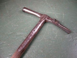 Antique Old Vintage Tools Rare Hammer Early Strap Type W/ Side Puller