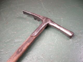 ANTIQUE OLD VINTAGE TOOLS RARE HAMMER EARLY STRAP TYPE W/ SIDE PULLER 3