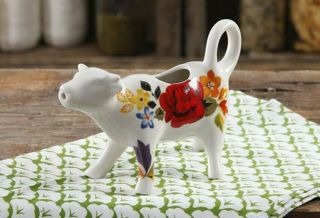 Pioneer Woman Rare Timeless Floral Cow Creamer Htf