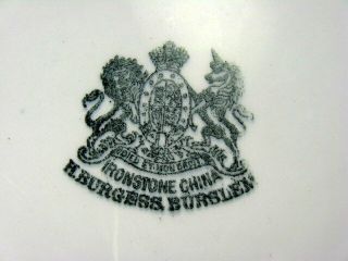 VTG Antique Ironstone China White Platter Burgess Burslem England 13x10 ¼ 3
