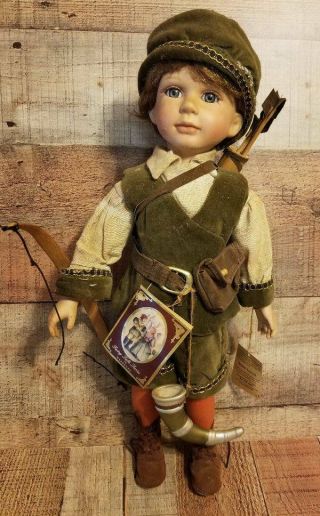 Vintage Geppedo Fairy Tale Series Robin Hood Doll With Tags 16.  5 "