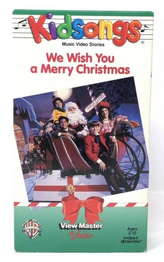 Kidsongs - We Wish You a Merry Christmas (VHS,  1992) RARE HTF Vintage W/ Song Book 2