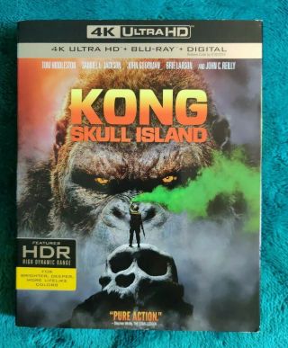 Kong: Skull Island 4k,  Blu - Ray With Rare Slipcover