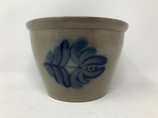 Vintage Salt Glazed Cobalt Blue Stoneware Crock Beaumont Brothers Pottery 1996