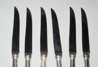 Set 6 Vintage WEB Knives Sterling Silver Handles 3