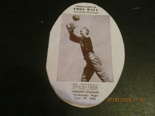 Rare 1945 Green Bay Packers Pittsburgh Steelers Nfl Ovalshape Program Don Hutson