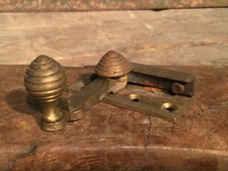 Antique Brass Beehive Sash Window Lock,  Latch,  Fastener.  Vintage Hardware