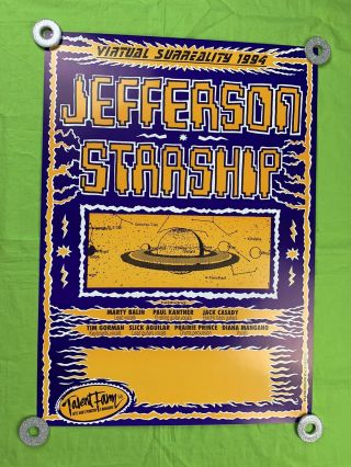 Rare Jefferson Starship Poster 1994 Virtual Surreality Promo Poster 27x19