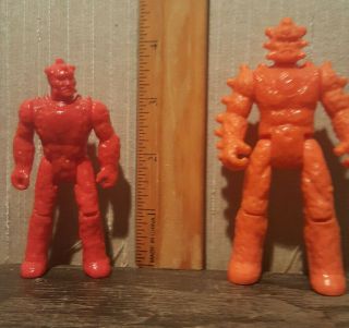 Two Rare 1982 Magma Man Moltar Man Vintage Crystar Remco Ny Action Figures Loose