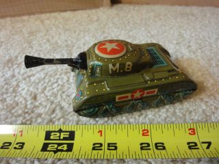 Rare Vintage Modern Toys Friction Tin Toy,  Army,  Military M8 Camo Tank Model.