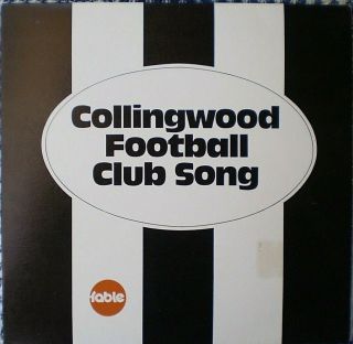Collingwood Football Club Song - The Magpies - Vfl/afl " Rare Oz " Ps 45 Rpm