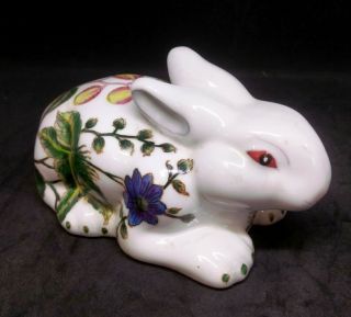 Wong Lee Wl 1895 Rare Porcelain Rabbit Bunny Floral Pattern - Small