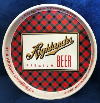 Highlander Beer Tray Missoula Brewing Company Montana Antique Shape