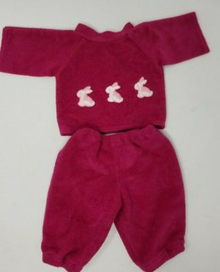 Vintage Cabbage Patch Kids Clothes Girls Sweat Suit Outfit Handmade Doll Clothes
