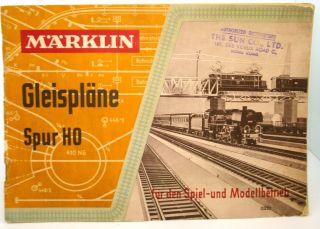 Marklin 1957 Track Layouts - Ho Gauge - 30 Pages - Rare