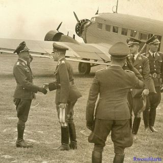 Bargain Large Photo: Rare Luftwaffe General Alexander Lohr By Ju - 52 Transport