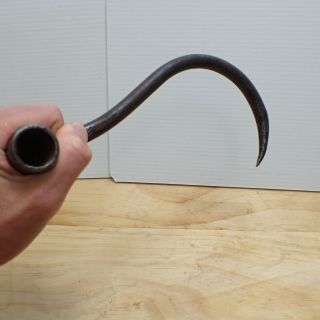Bale Hook - Cast Iron - Vintage Antique - Grabber Tool - Wool Hay 3