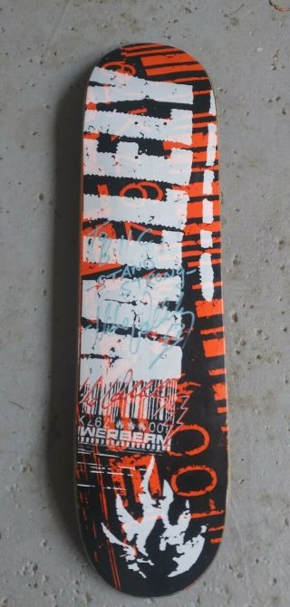 Rare Vintage Mike Vallely Black Label Nos Skateboard Signed From 2000 Tv Powell