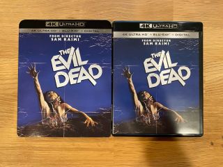 The Evil Dead 4k Ultra Hd Blu Ray 2 Disc Set,  Very Rare Oop Slipcover Sleeve