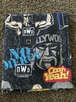 Vintage 1998 Nwo Wcw Fitted Sheet Hollywood Hogan Very Rare