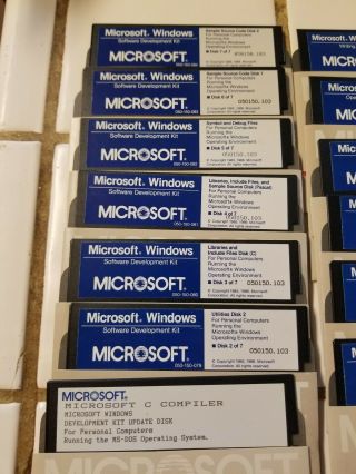 RARE Microsoft Windows 1.  0 OS & SDK Vintage Software 5.  25 Floppy Disk 2