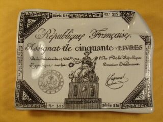 Vintage Fornasetti - Milano Postage Currency Ashtray/trinket Dish Rare