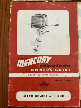 Vintage Rare 1955 Mercury Outboard Motor packet Owner ' s & Accessories Guides & o 2