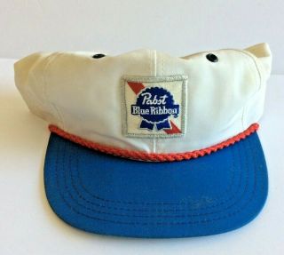 Vintage ‘70s - ‘80s Pabst Blue Ribbon Pbr Beer Patch Cap Hat Rare.  Deadstock