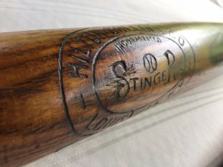 ca.  1920 Hilton Collins Rare “Stinger” Model Vintage Baseball Bat - Ex. 2