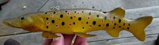 Tempt Lure Plastic Molded Spotted Northern Pike Fish Decoy
