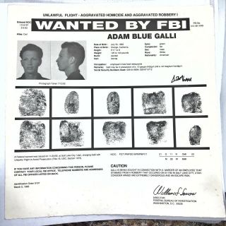 Authentic Vintage Wanted By The Fbi Criminal Police Poster - Old Rare