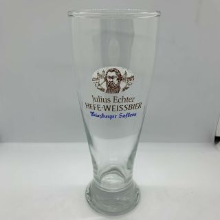 Rare Julius Echter 0.  5l Hefe - Weissbier German Beer Glass Wurzburger Hofbrau