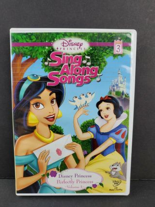 Disney Princess Sing Along Songs Vol.  3 Perfectly Princess (dvd 2006) Rare Oop