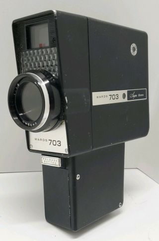 Vtg Antique Montgomery Wards 703 8mm Film Video Camera Retro Rare Japan
