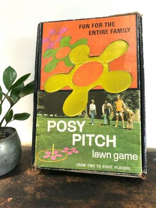 Vintage Posy Pitch Lawn Game W/ Box Rare 1960s/70s Eagle Outdoor Retro Party Fun