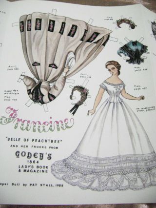 Vtg Paper Dolls 1985 Ufdc Convention Belle Of Peachtree By Pat Stall Rare Set