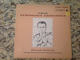 1961 Lalo Symphonie Espagnole Henryk Szeryng Living Stereo Lsc - 2456 Rca Rare