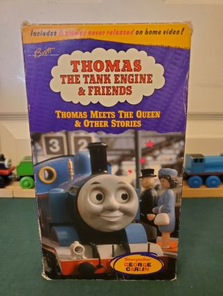Rare Thomas Tank Video Treasures Thomas Meets The Queen Vhs 1997 No Logos